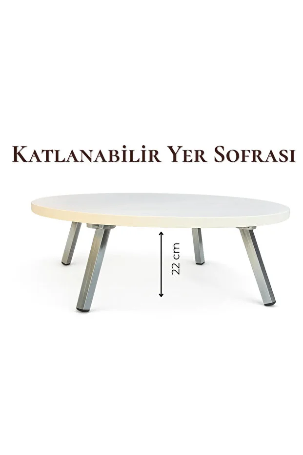 Katlanır Metal Ayaklı Yuvarlak Yer Sofrası 70 cm – Beyaz Renk Hamur Açma ve Çok Amaçlı Masa Katlanır Metal Ayaklı Yuvarlak Yer Sofrası 70 cm – Beyaz Renk Hamur Açma ve Çok Amaçlı Masa